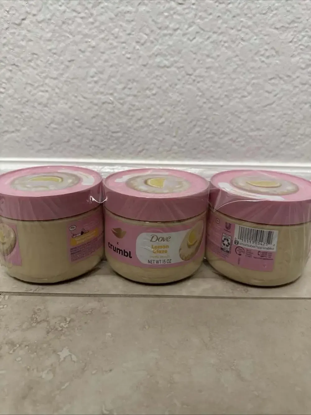 Dove x Crumbl Lemon Glaze Body Scrub 15 Ounces x 3 LIMITED EDITION!